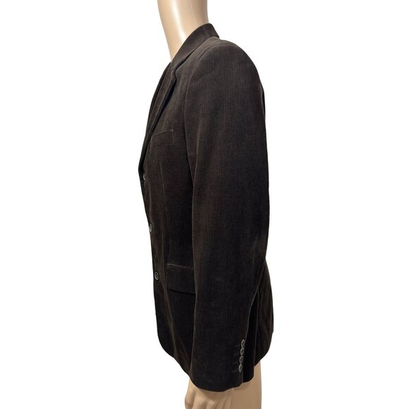 Tasso Elba Men’s Vtg Blazer Sports Coat Jacket M 39 -41 Brown Corduroy 3-Button - Picture 2 of 13
